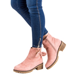 Botas de tacón rosa rosado 1