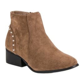 Botines casuales de gamuza marrón 2