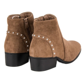 Botines casuales de gamuza marrón 4