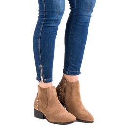 Botines casuales de gamuza marrón 6