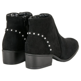 Botines casuales de gamuza negro 4