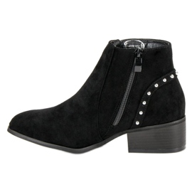Botines casuales de gamuza negro 3