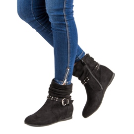 Seastar Botas de cuña negro 6