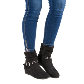 Seastar Botas de cuña negro 5