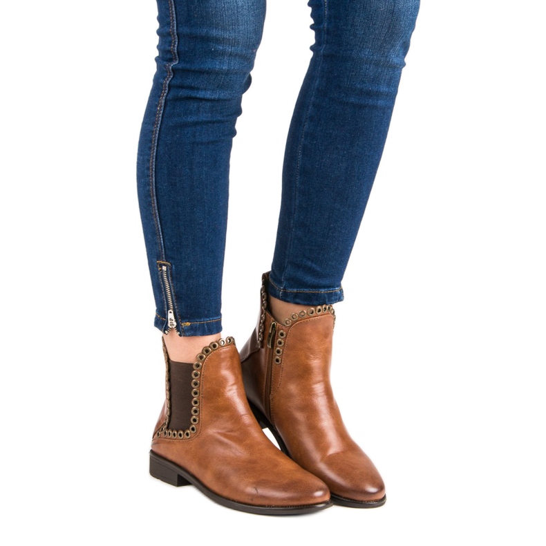 Filippo Botines Chelsea casuales marrón 1