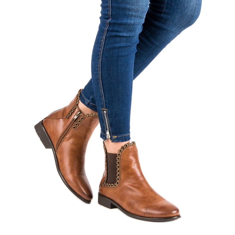 Filippo Botines Chelsea casuales marrón 2