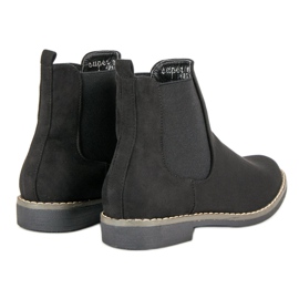 Super Mode Botines chelsea de ante negros 4