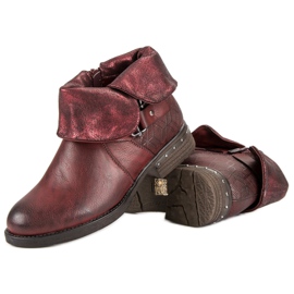 Forever Folie Botas burdeos rojo 4