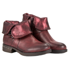 Forever Folie Botas burdeos rojo 5