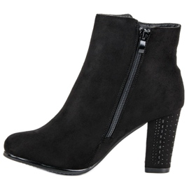 Botas de gamuza elegantes negro 1