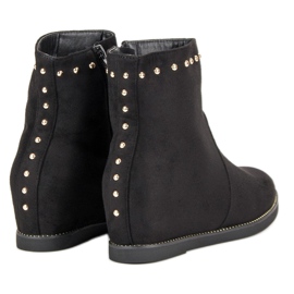 Seastar Botas de cuña de ante negro 4