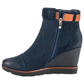 Filippo Botas de cuña azul marino 1