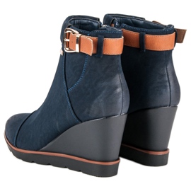 Filippo Botas de cuña azul marino 2