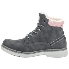 McKey Tramperos con abrigo de piel de oveja gris 1