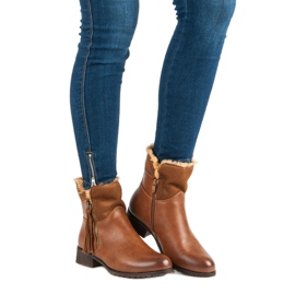 Forever Folie Botas de mujer abrigadas marrón 1