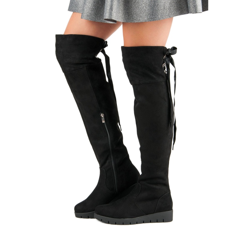 Filippo Botas de ante con plataforma negro 1 Filippo Botas de ante con plataforma negro 1