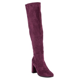 Filippo Botas de tacón burdeos rojo 3