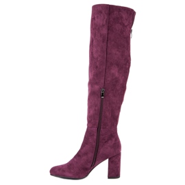 Filippo Botas de tacón burdeos rojo 4