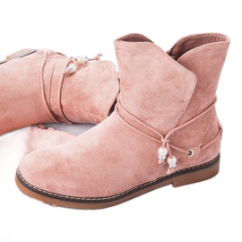 Cómodas botas de otoño rosado 8