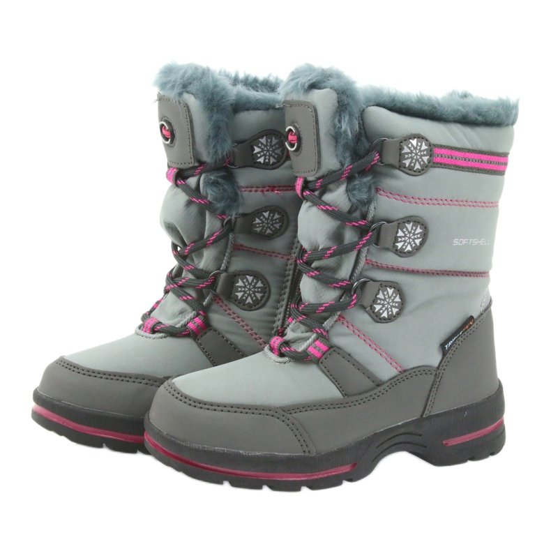 American Club Botas de invierno americanas con membrana 702SB gris rosa 3
