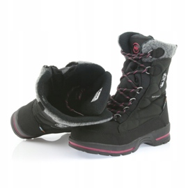 American Club Botas de nieve softshell negras con membrana American SN19 / 20 negro rosado gris 4