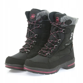 American Club Botas de nieve softshell negras con membrana American SN19 / 20 negro rosado gris 3