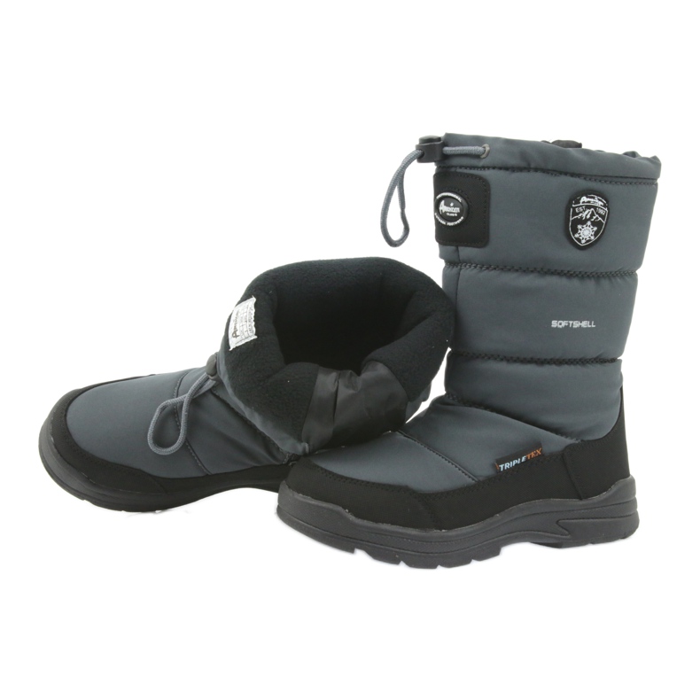 American Club Botas de nieve con membrana gris American 801SB negro 4