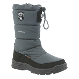 American Club Botas de nieve con membrana gris American 801SB negro 1