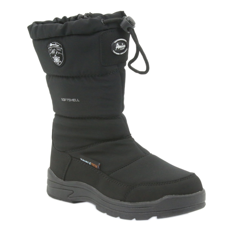 American Club Botas de nieve American 801SB negras con membrana negro 1