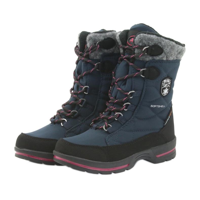 American Club Botas de nieve con membrana granat americana 801SB negro azul marino 3