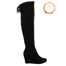 Bota de cuña negra LB-263 negro 1
