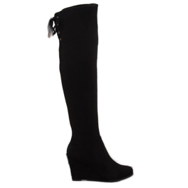 Bota de cuña negra LB-263 negro 5