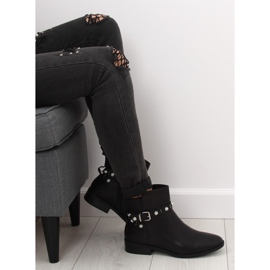 Botines Chelsea negros con perlas 8996 Negro 1