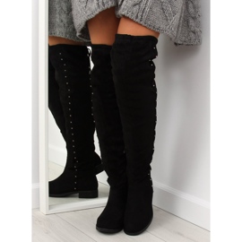 Botas negras con tacones planos 7368 negro 2