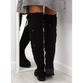 Botas negras con tacones planos 7368 negro 5