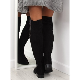 Botas sobre la rodilla negro 7552-PG negro 6