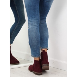 Botines Chelsea granate de mujer LJ111 roso rojo 1