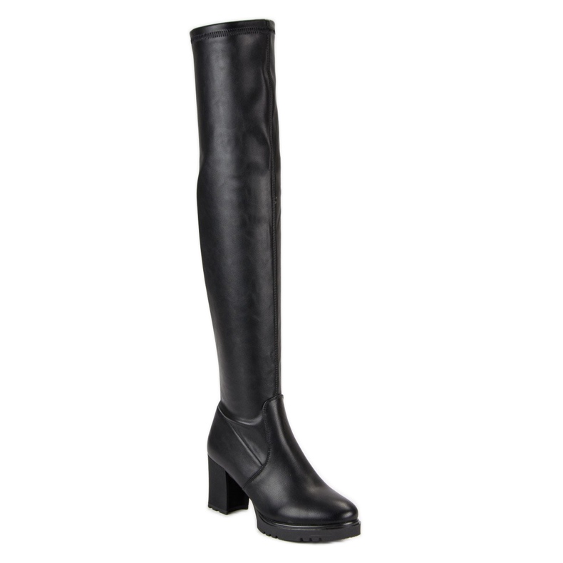 Botas con plataforma negro 1
