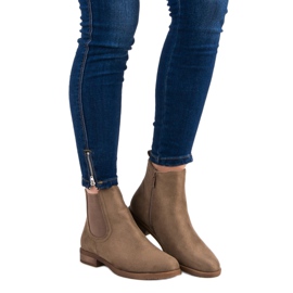 Botines Chelsea de ante marrón 1