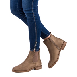 Botines Chelsea de ante marrón 2