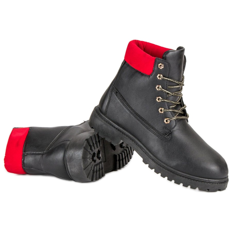 Lemax Botas con cordones negro 2