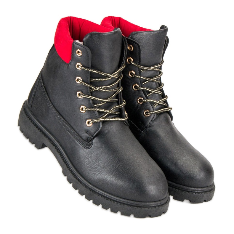 Lemax Botas con cordones negro 1