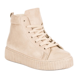 Wilady Zapatillas por encima del tobillo marrón 3