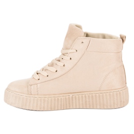 Wilady Zapatillas por encima del tobillo marrón 4