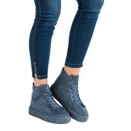 Wilady Zapatillas sobre el tobillo azul 1