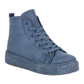 Wilady Zapatillas sobre el tobillo azul 4