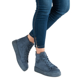 Wilady Zapatillas sobre el tobillo azul 3