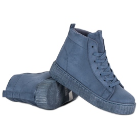 Wilady Zapatillas sobre el tobillo azul 6