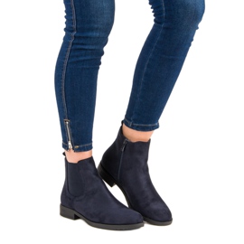 Botines Chelsea de ante azul 2