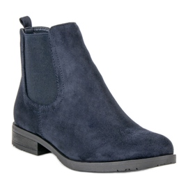 Botines Chelsea de ante azul 4